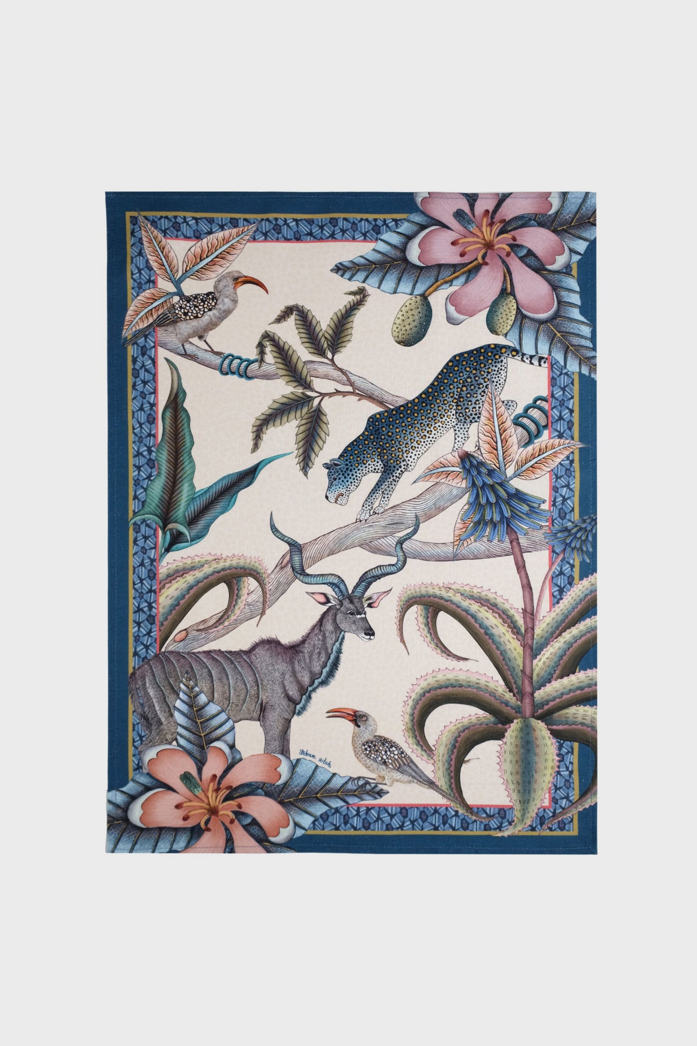 Tanzanite Pangolin Park Tea Towel