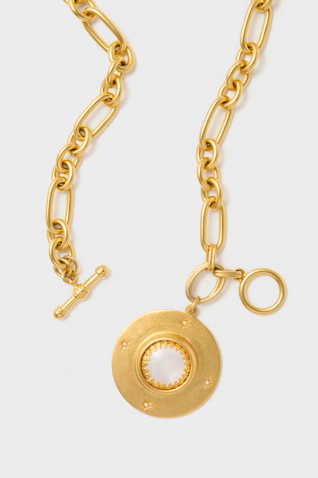 Gold Saturn Necklace