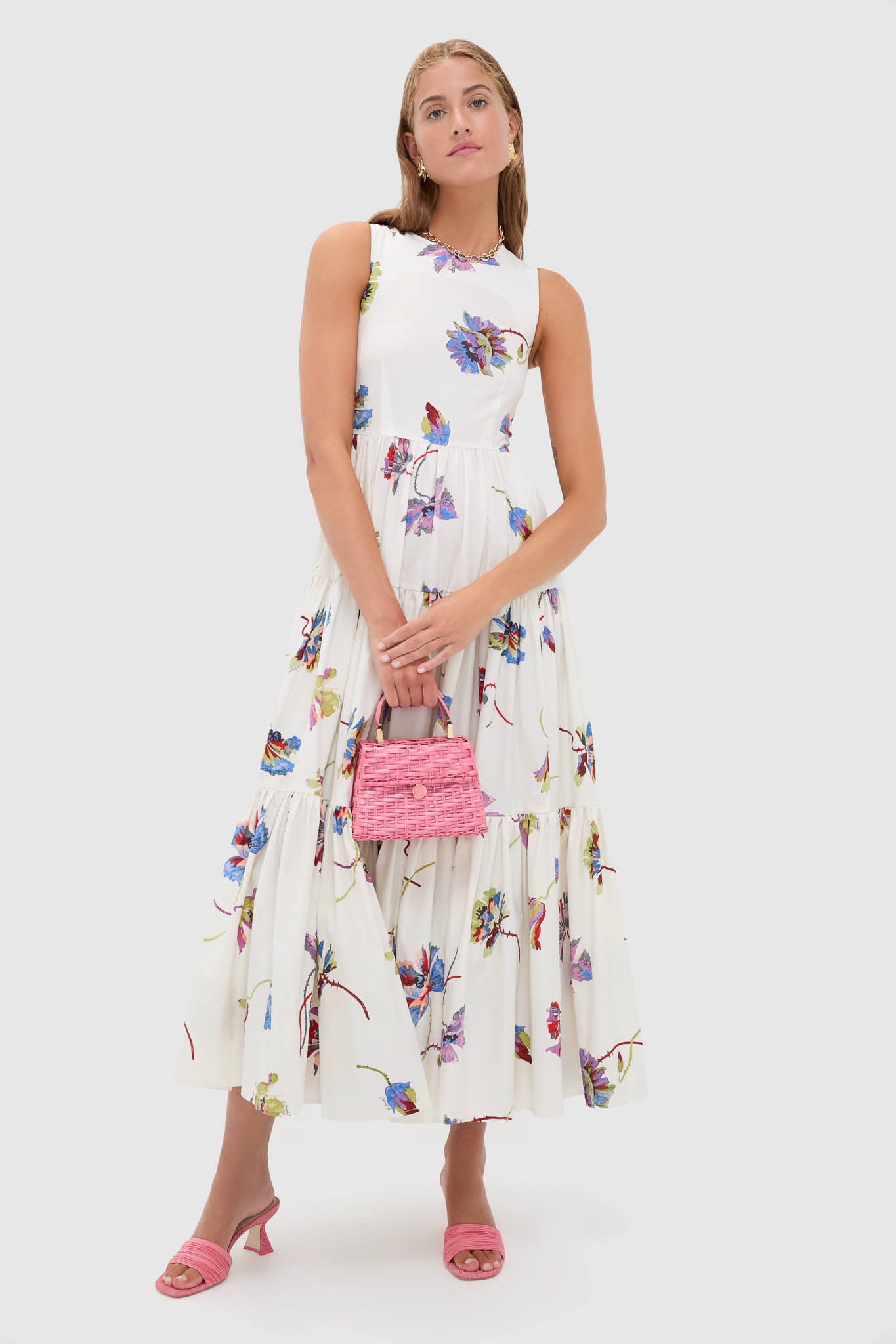 Infiorata Sleeveless Big Dress