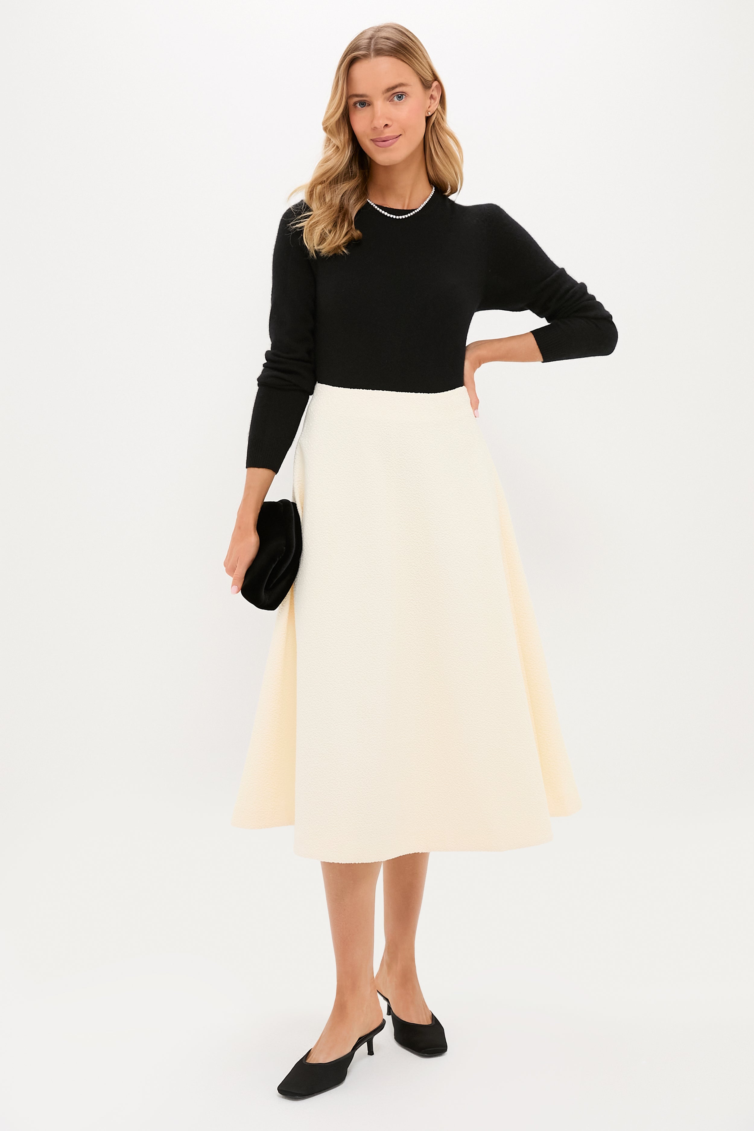 Cream Boucle Nicolette Skirt | Tuckernuck