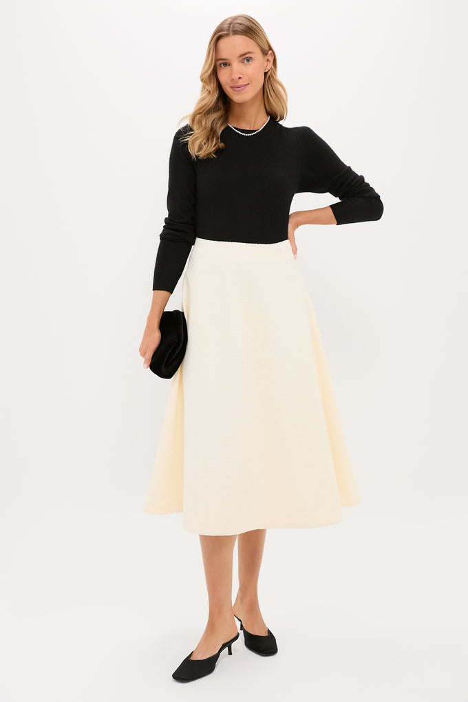 Cream Boucle Nicolette Skirt