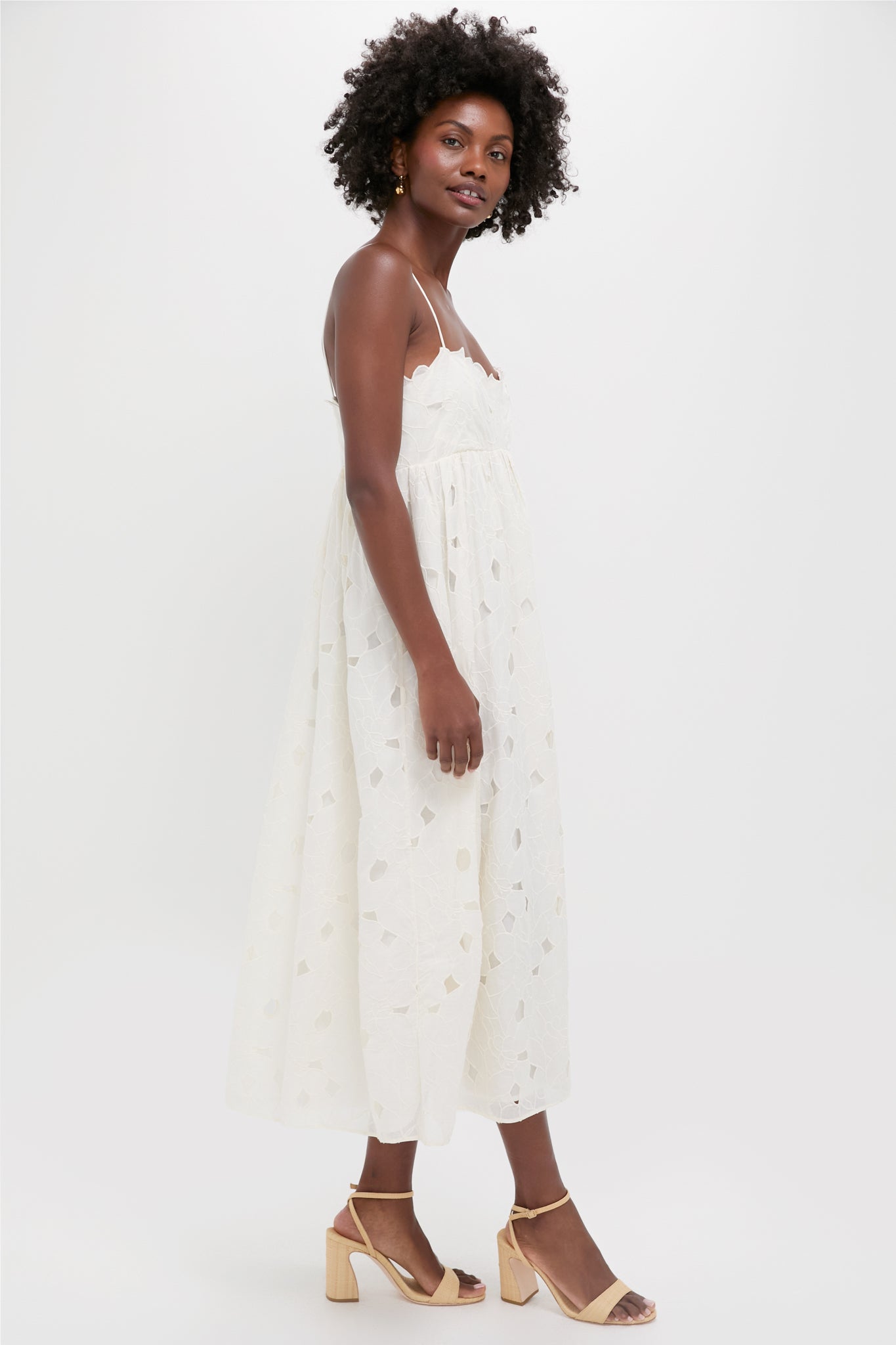 Chalk Marina Empire Cami Midi Dress