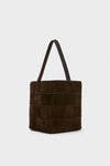 Woven Tmoro Suede Laith Top Handle Bag