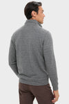 Alpine Gray Herringbone Legend Sweater Quarter Zip