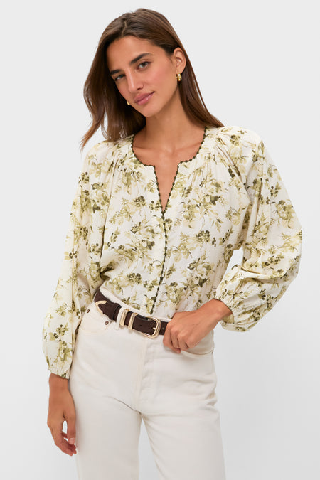 Sage & Ivory Floral Stella Blouse