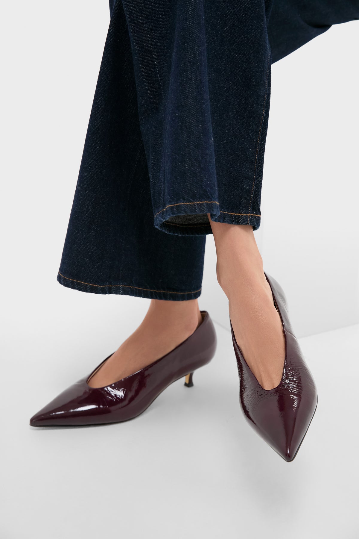 Dark Red Cecile Heels