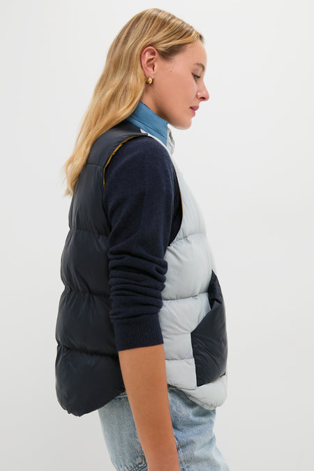 Navy Colorblock The Down Polar Vest