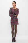 Sequin Plaid Meg Skirt