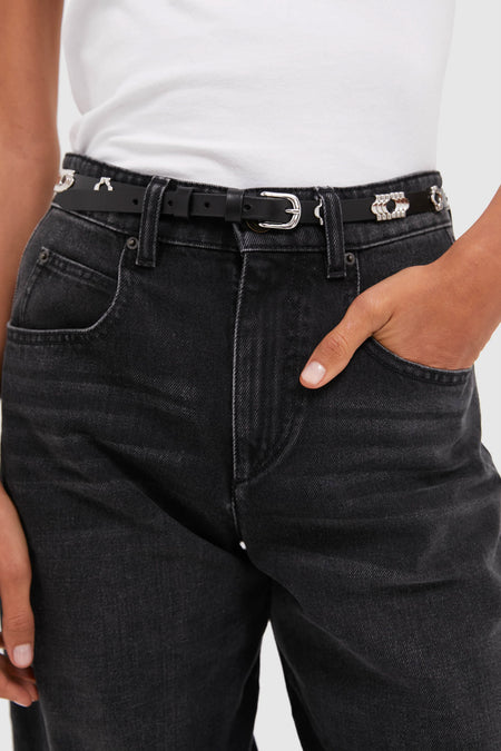 Black and Silver Odena Belt