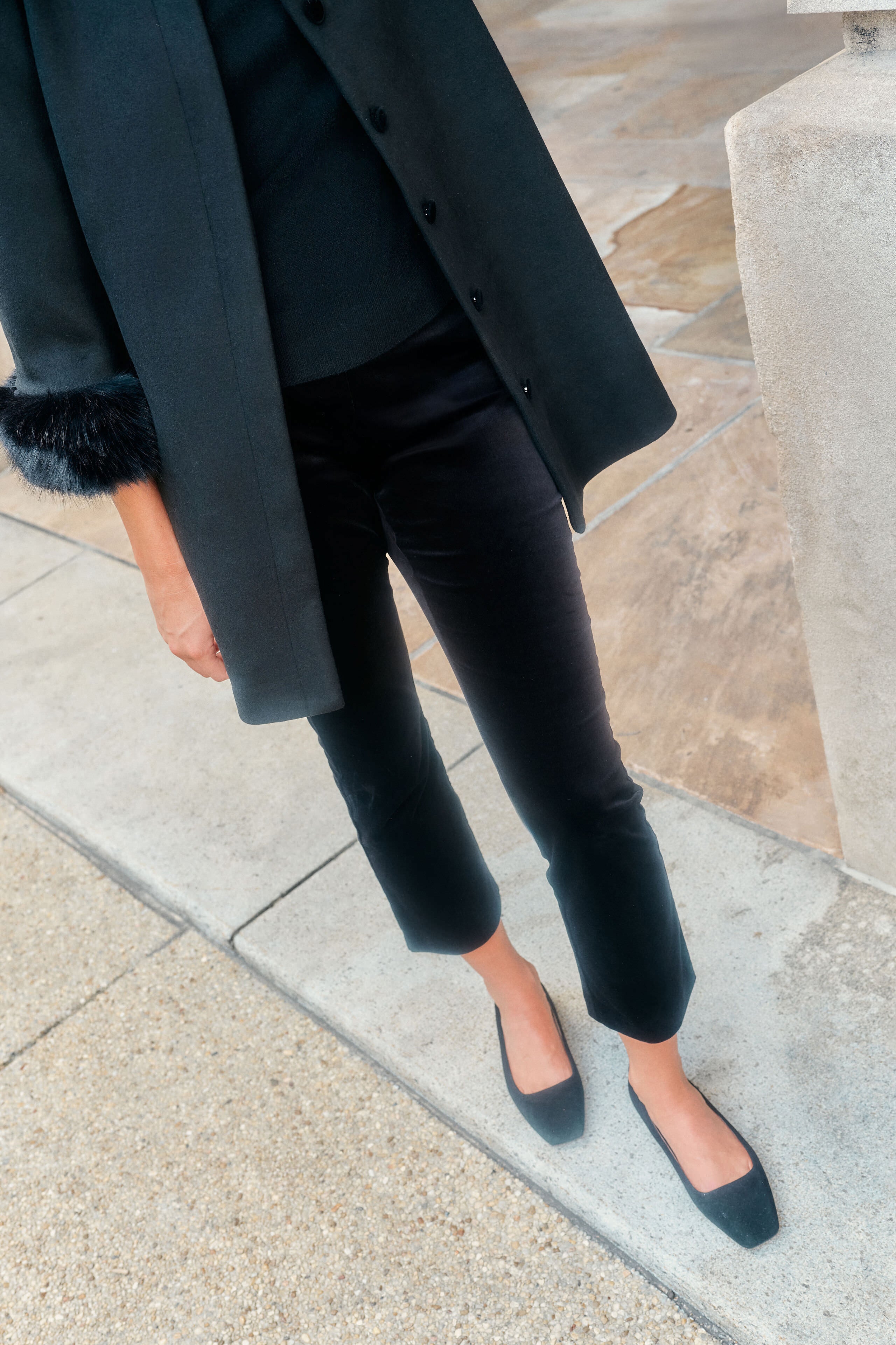 パンツ BELVET Classic Rigid Tuck Pants Black Classic Rigid Tuck pants – BELVET