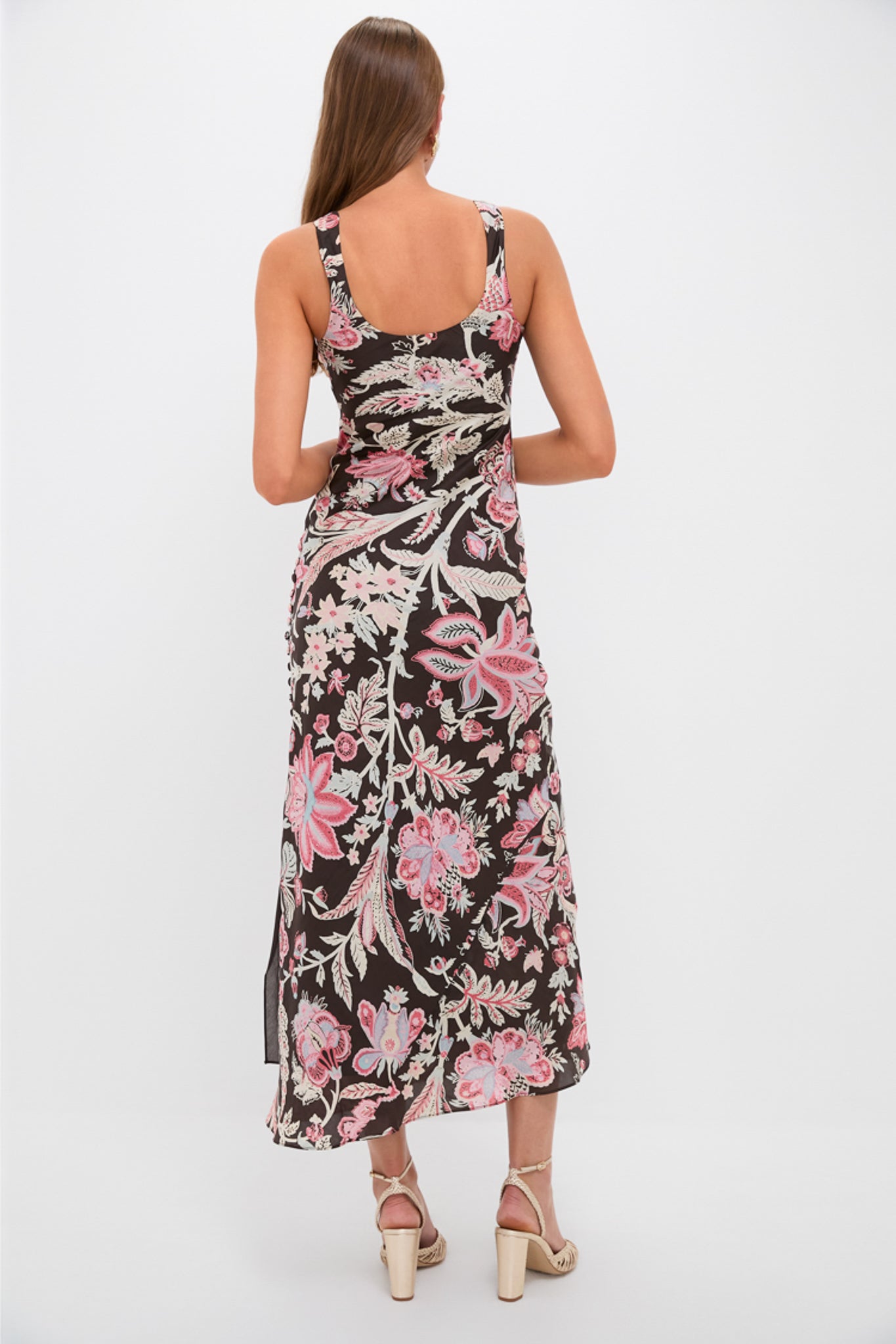 Adele Terra Floral Silk Dress