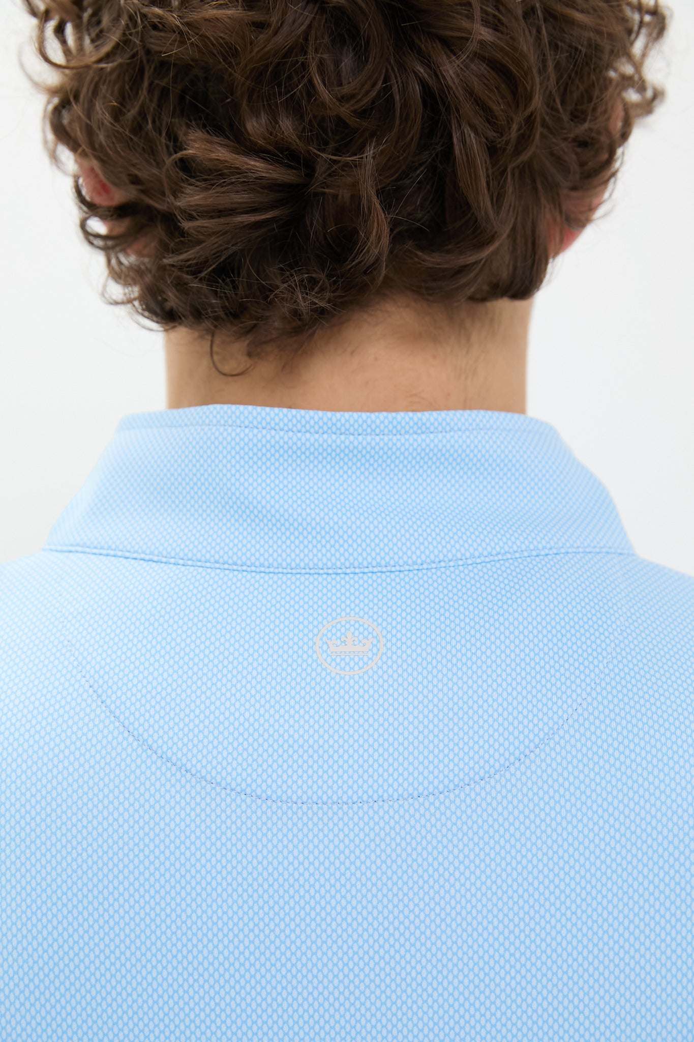 Pale Blue Perth Birdseye Performance Quarter-Zip