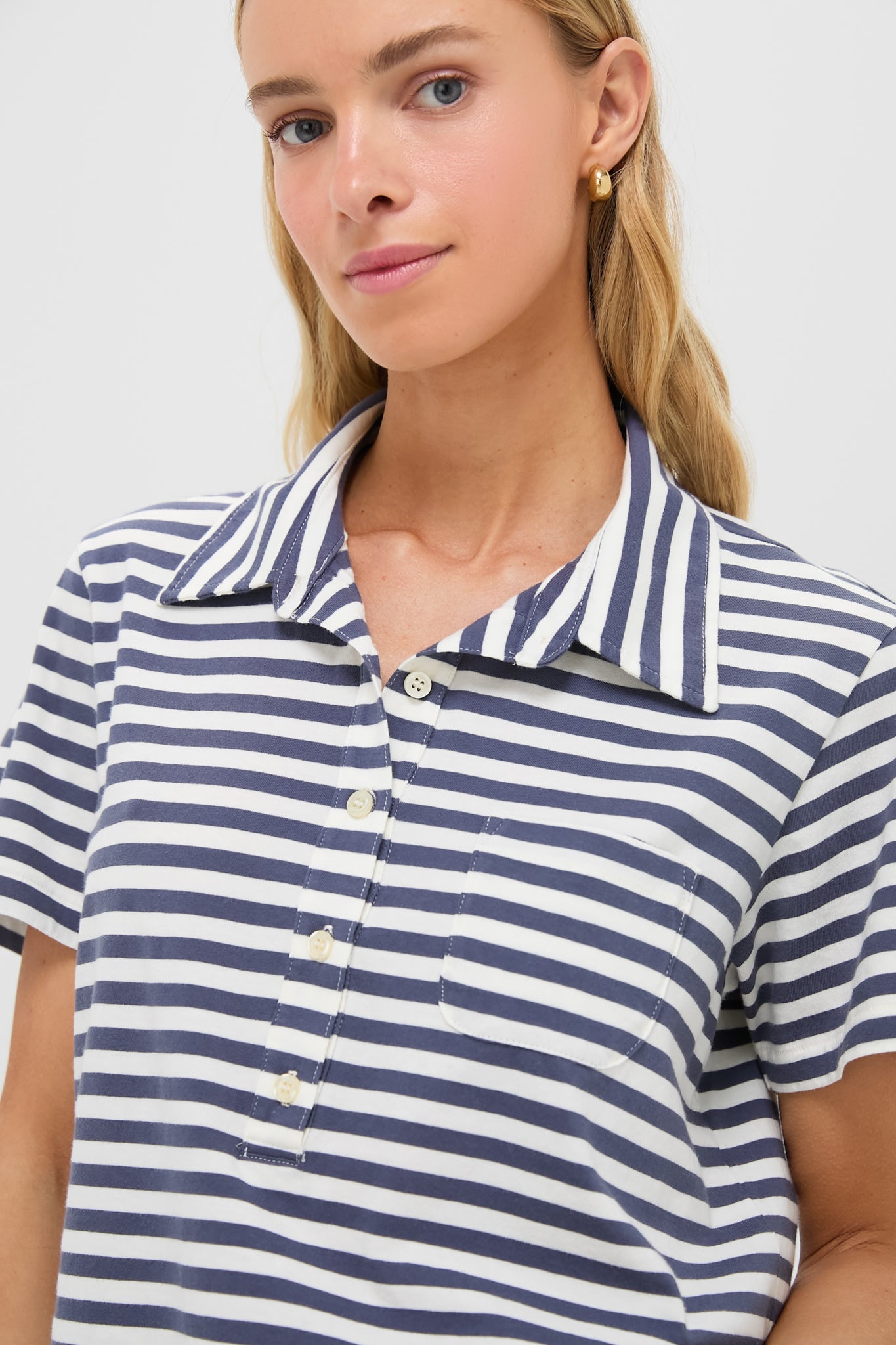 Vintage Blue Stripe The Lacrosse Polo