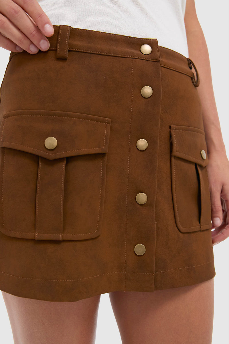 Brown Eloise Mini Skirt