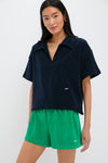 Navy Terrycloth Tybee Top