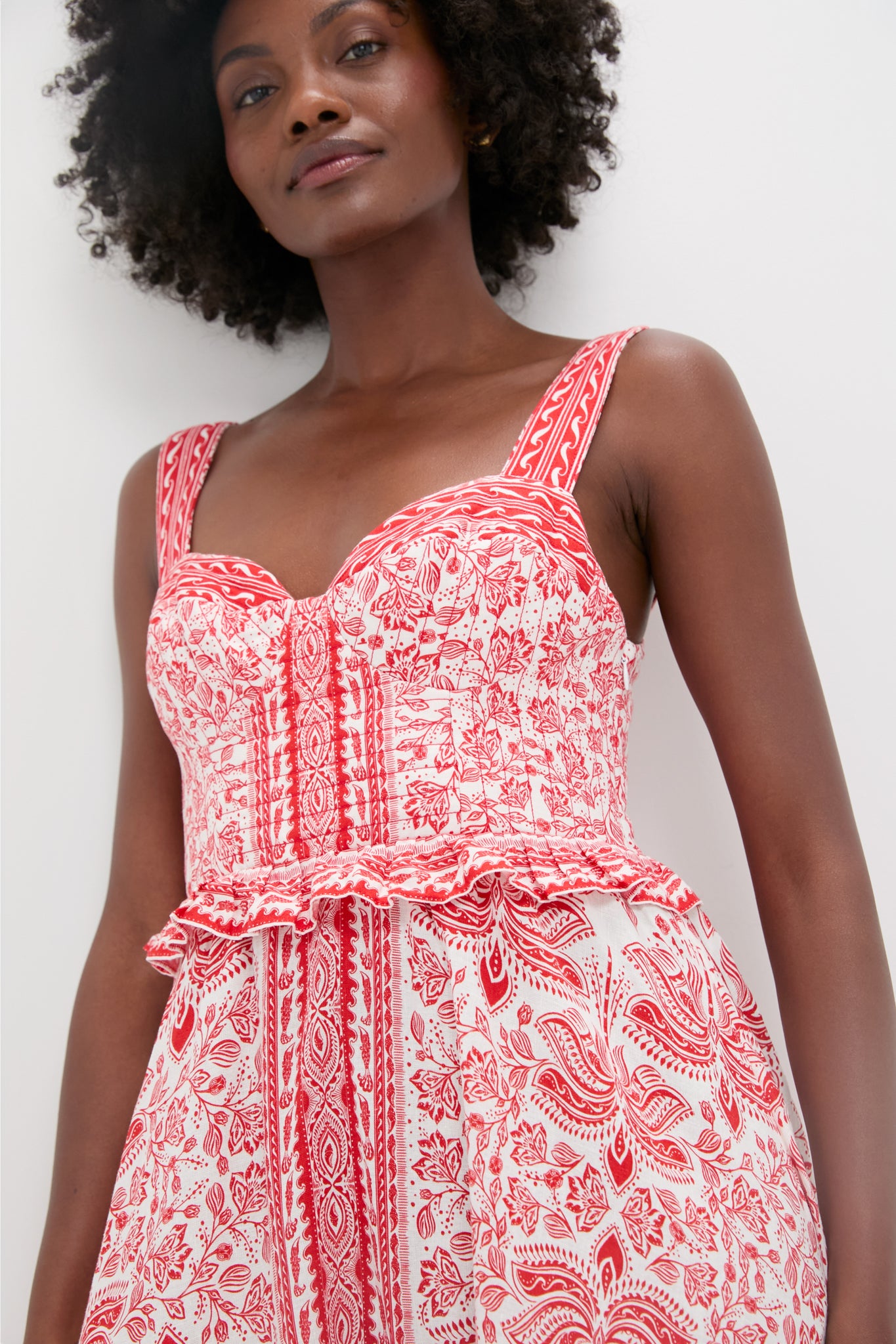 River Ride Red Midi Dress