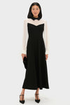 Black and Ivory Riva Tuxedo Dress