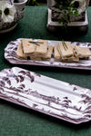 Country Estate 15 Hostess Tray - Flint Grey, featuring a classic pastoral motif, elegantly displays finger sandwiches, embodying effortless sophistication and high-end dining. Ideal for fun gatherings.