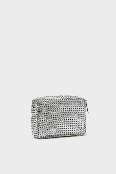 Silver Woven Etoile Midi Sac