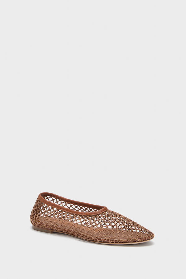 Tan Netting Alba Ballet | STAUD