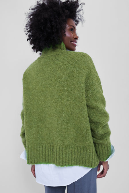 Green Boucle Hannah Turtleneck Sweater Tuckernuck