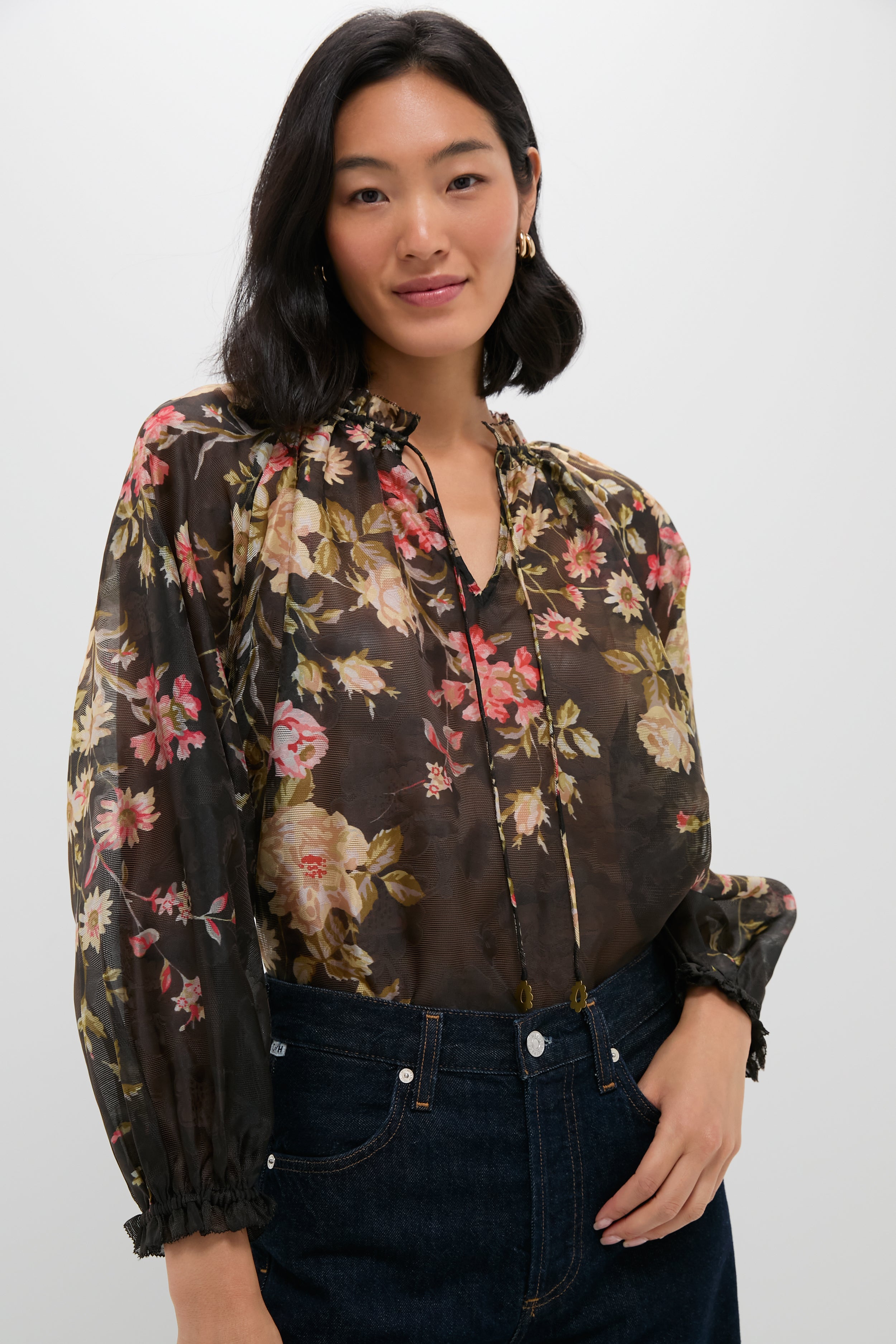 Multi Jolie Print Long Sleeve Top | Sea New York