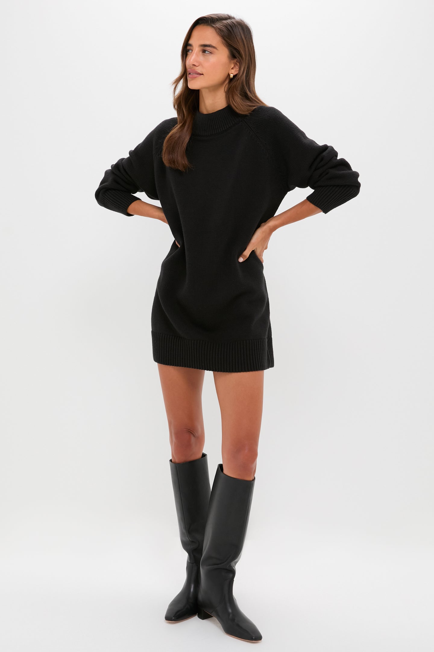 Heavyweight Black Kristen Sweater Dress