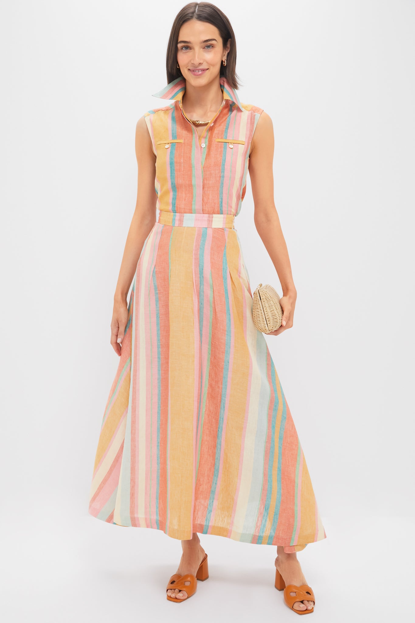 Multi Rainbow Stripes Ylenia Top