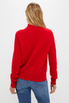 Martin Red Cashmere Turtleneck Sweater
