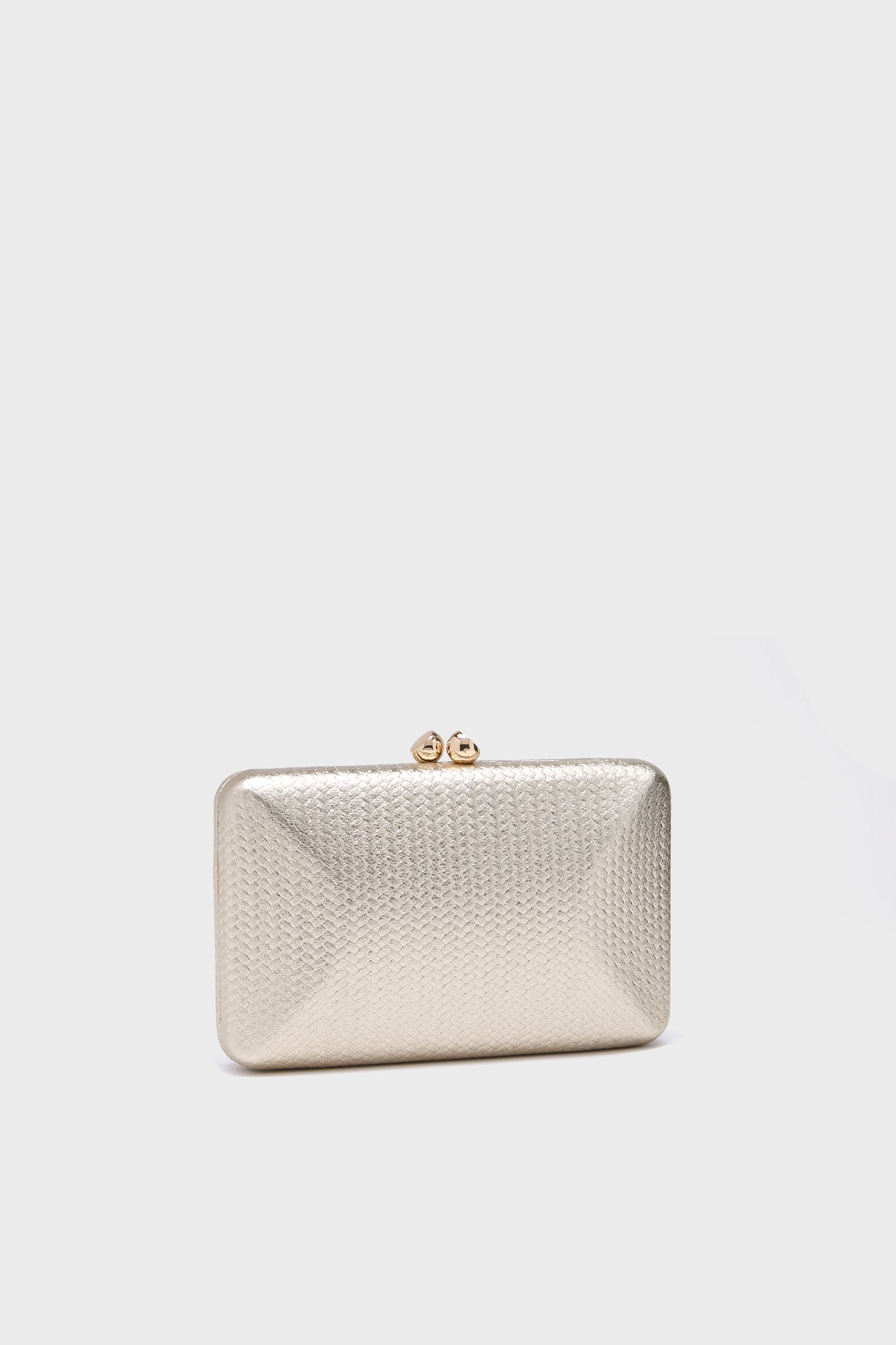 Gold Chica Metallic Textured Clutch