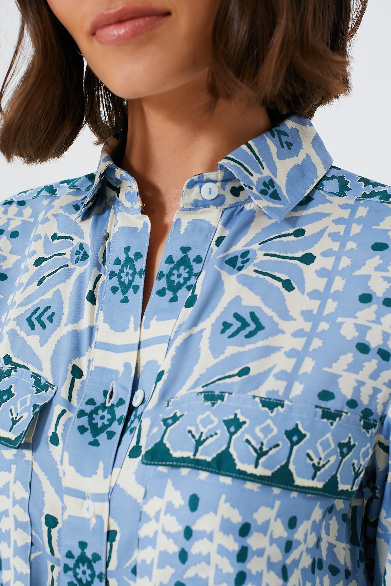 Zadie in Hydrangea Palma Maxi Dress