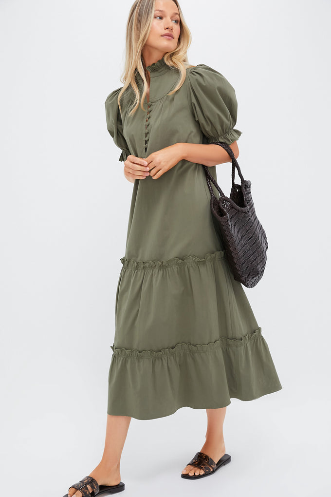 Olive Green Selena Maxi Dress Pomander Place Olive Green / M
