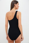 Black Nancy Swim One Shoulder One Piece