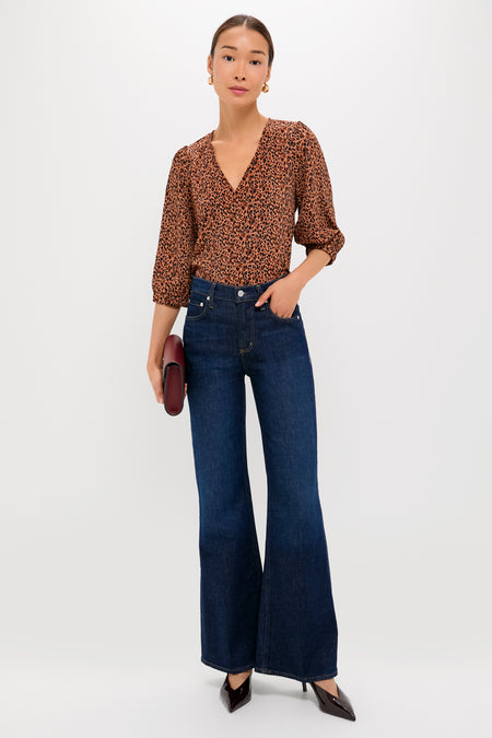 Leopard Hollis Top