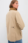 Vintage Khaki Cotton Woven Field Jacket