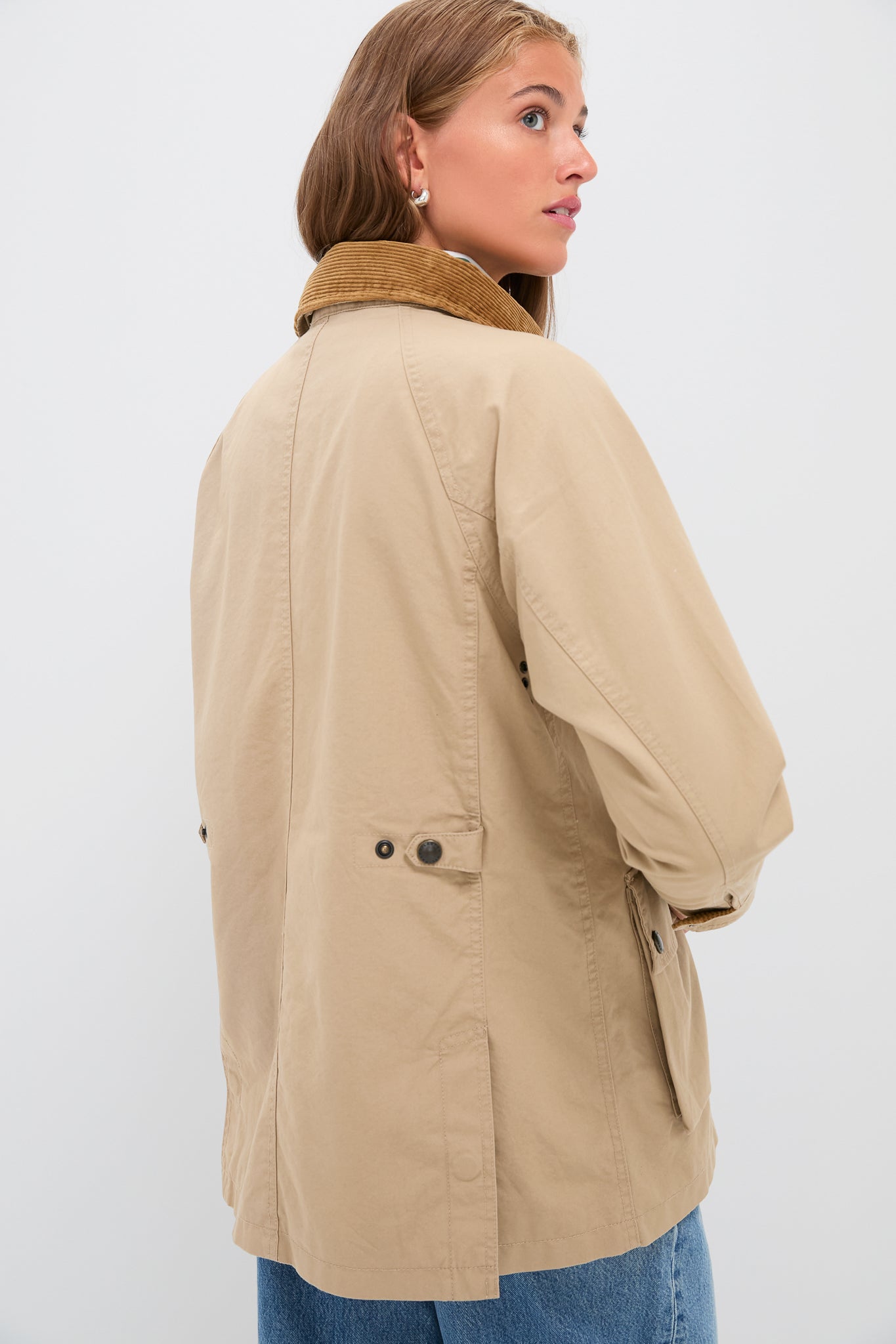 Vintage Khaki Cotton Woven Field Jacket