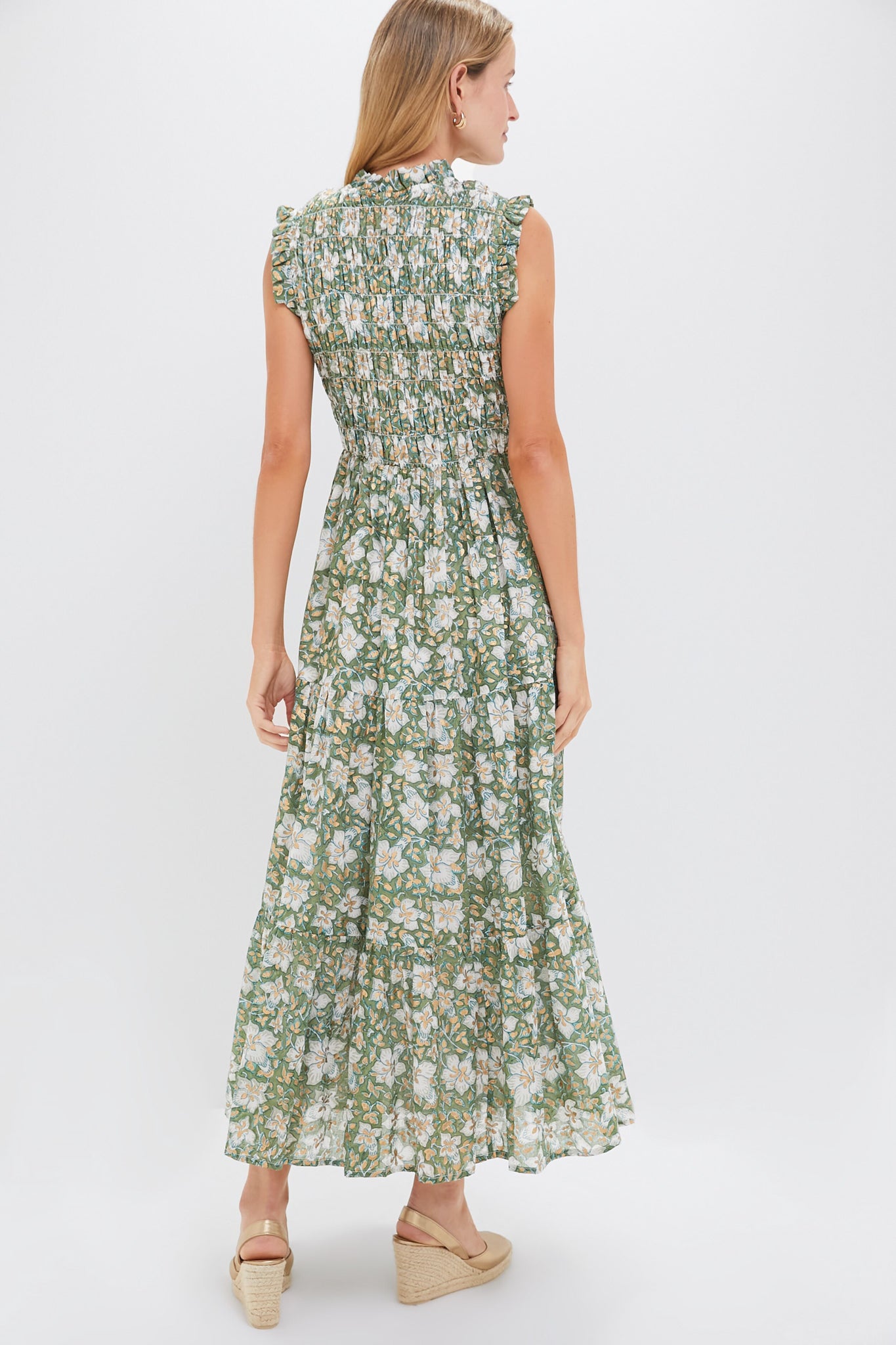 white christmas dresses Baltic Born Womens Zoey Smocked Maxi Dress | Blue Print