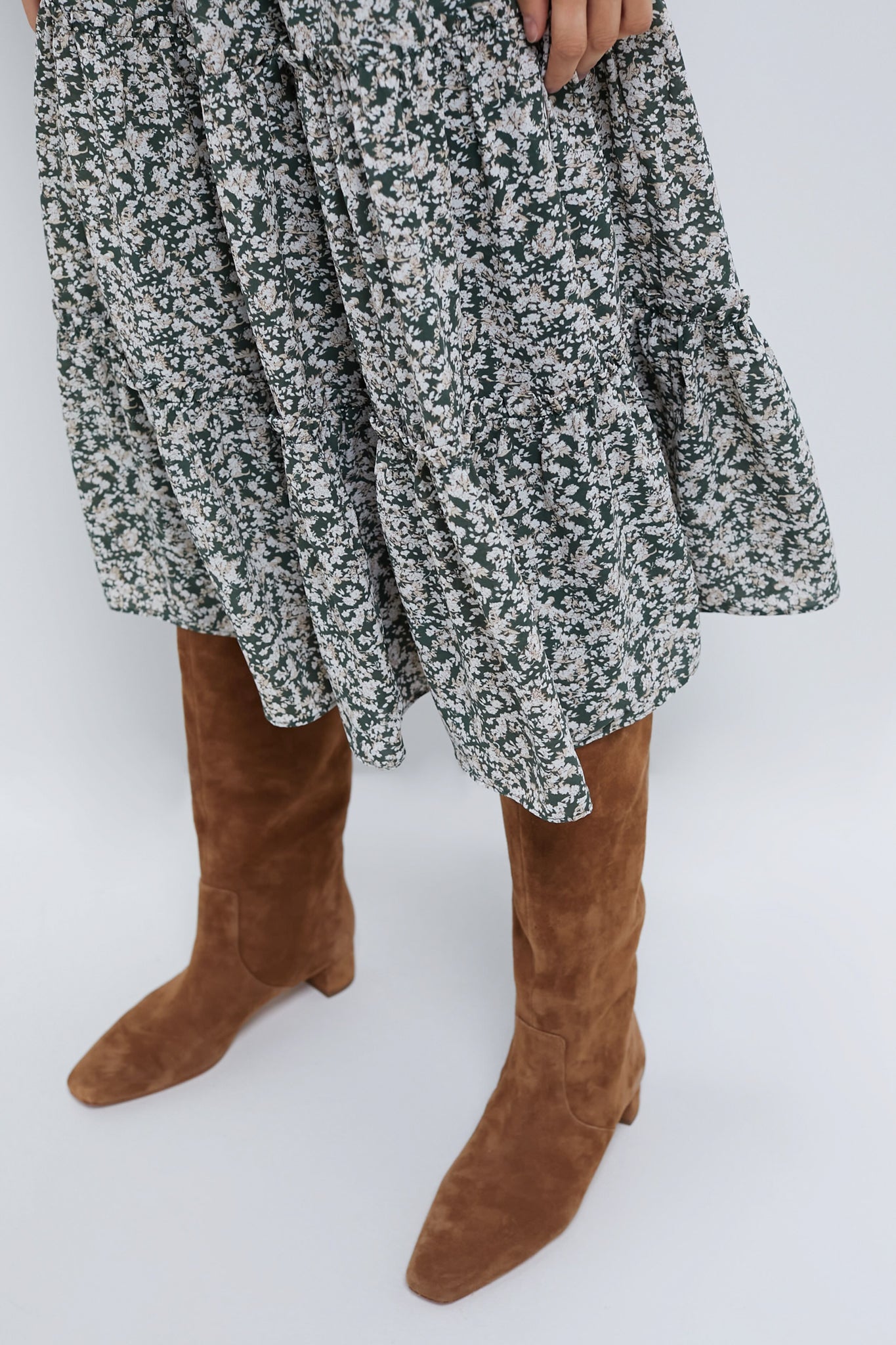 Green Floral Jesse Midi Dress