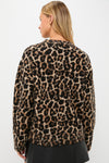 Black and Brown Leopard Sydney Crew Sweater