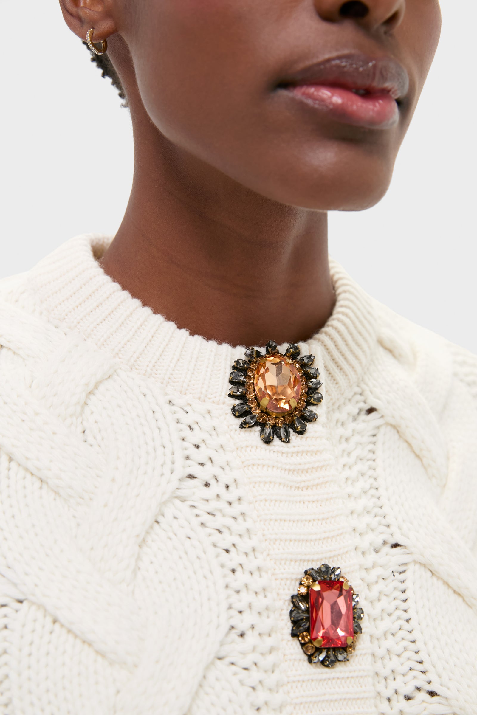 Solid White Portrait Cardigan