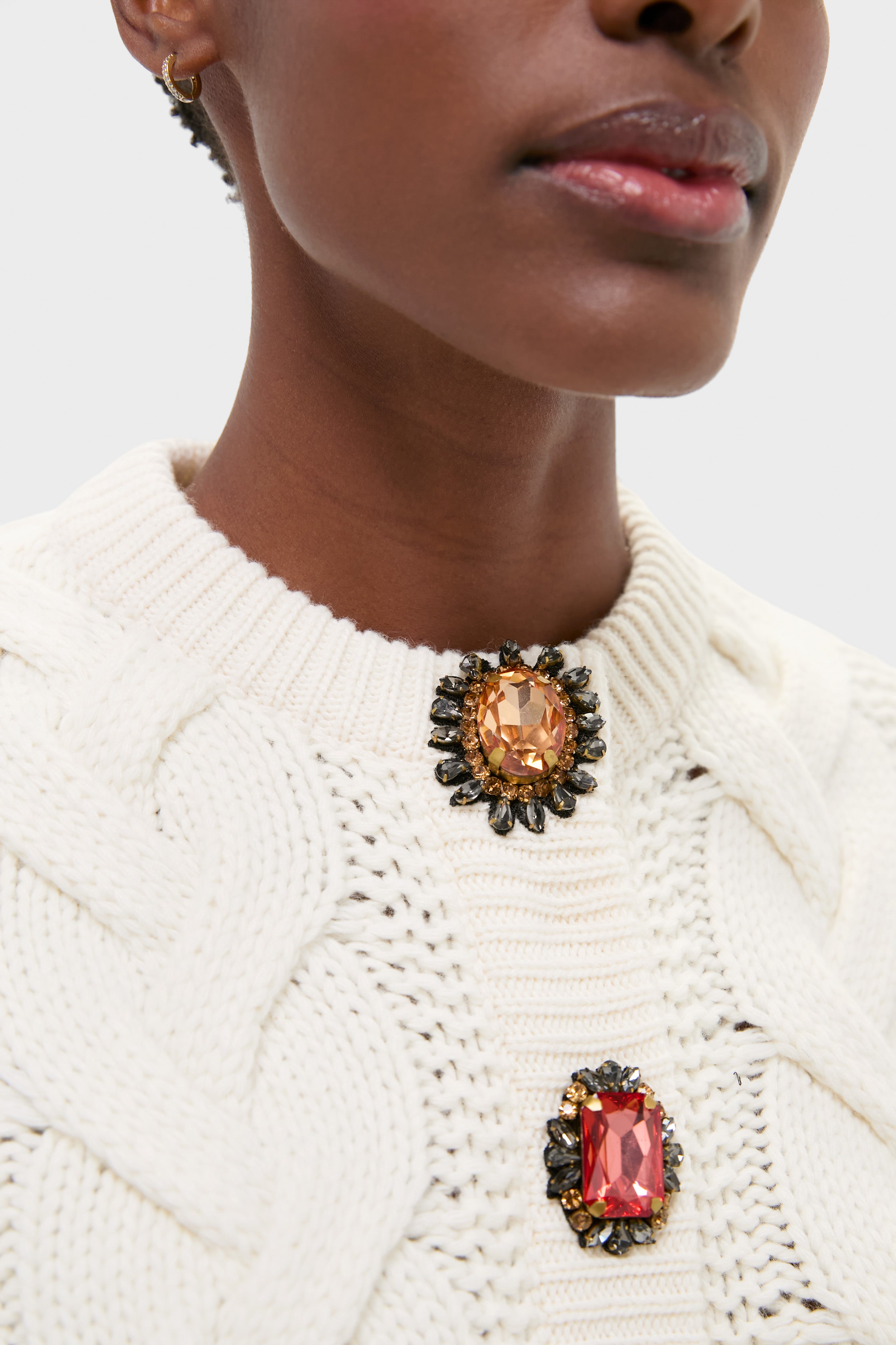 Solid White Portrait Cardigan