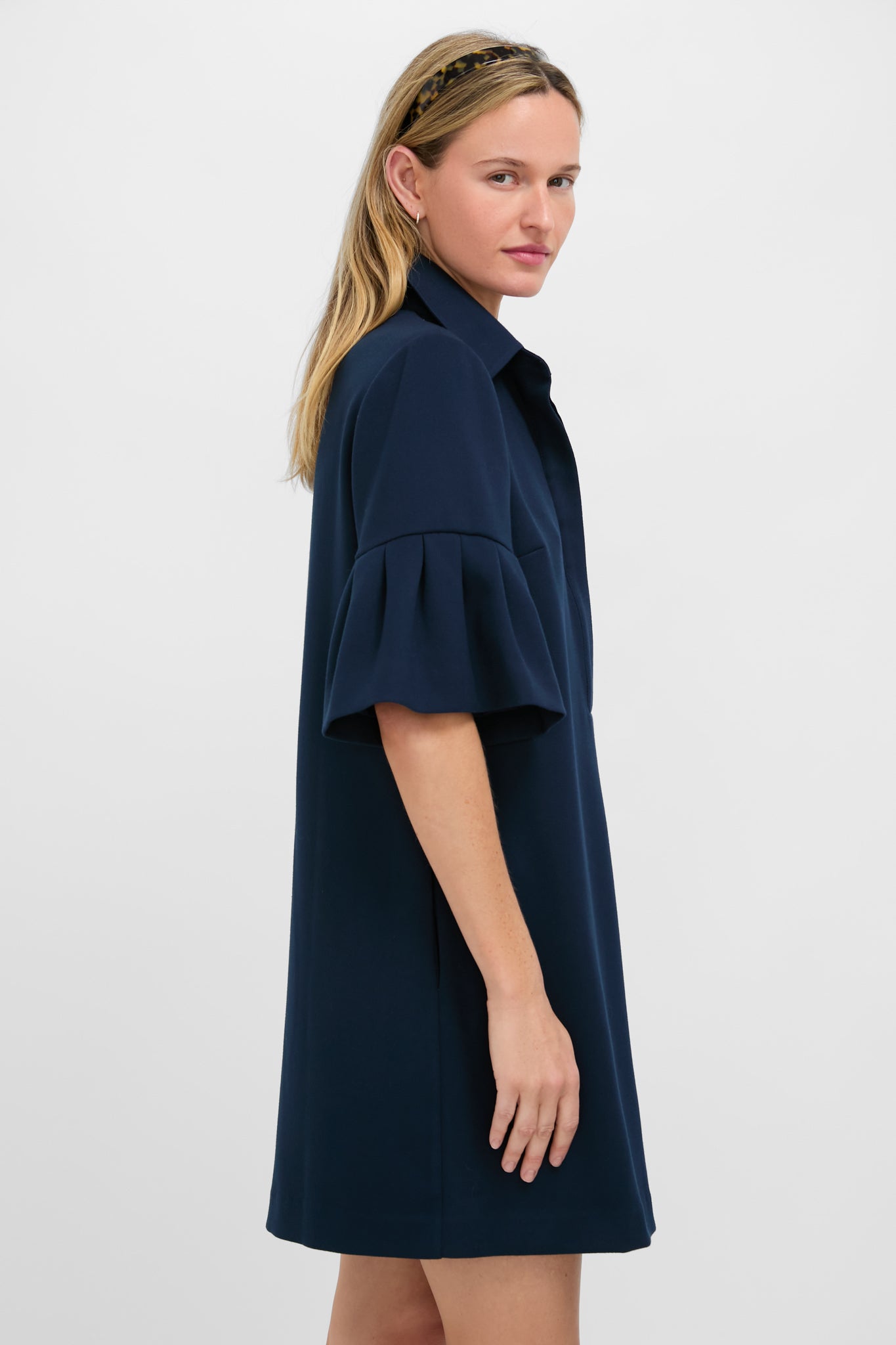 Navy Crepe Massey Dress