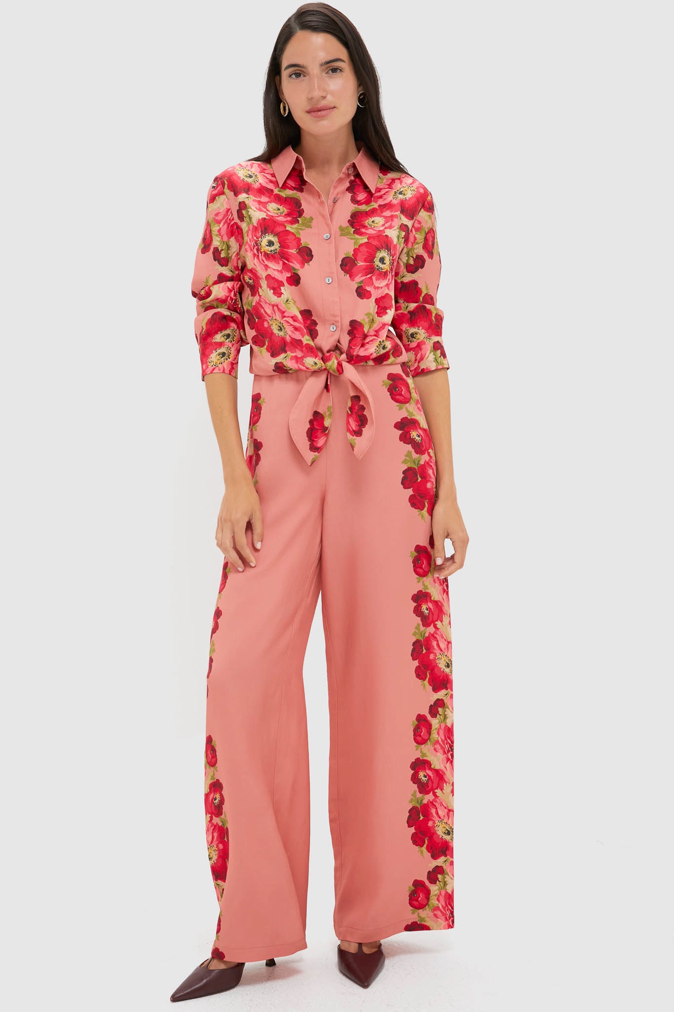 Coral Poppy Rebecca Blouse