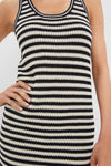 Black and Ivory Stripe Arie Dress