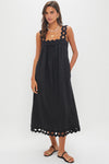 Black Ric Rac Linen Ellis Dress