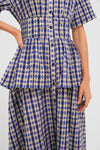 Navy Check Boogie Woogie Bugle Boy Dress