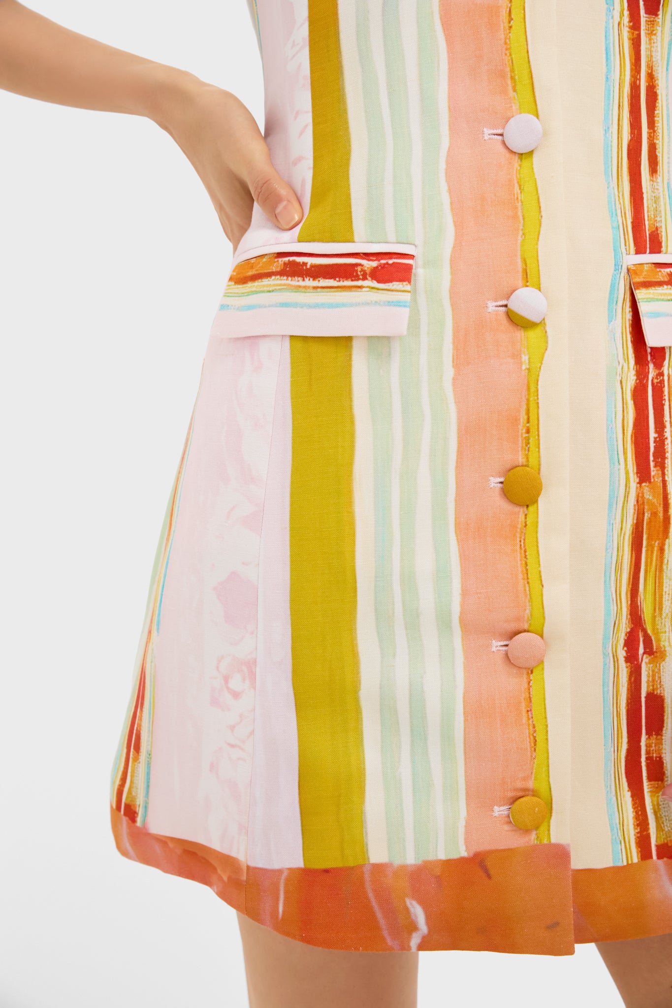 Abstract Stripe Suni Dress