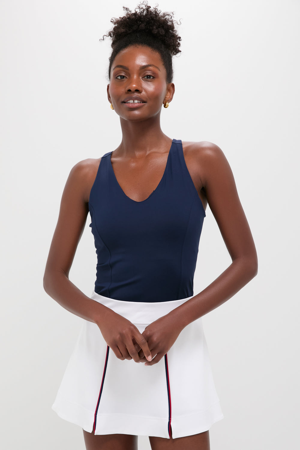 Navy Compression Spandex Lena Tank