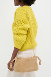 Latte Small Suede Stash Crossbody