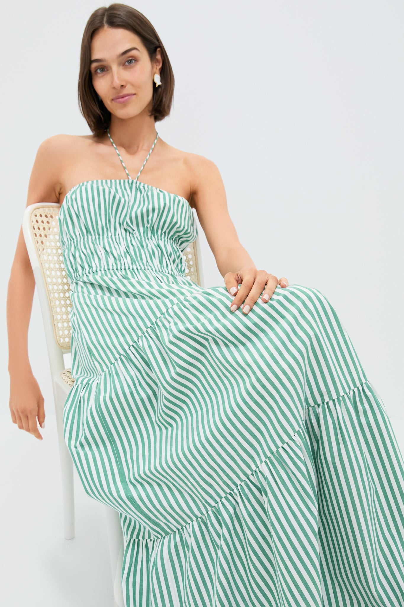 Tennis Green Striped Jodie Dress | Solid & Striped Tennis Green Striped Jodie Dress | Solid & Striped